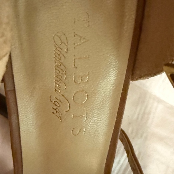 Talbots Tan Peep-Toe Heels - Picture 2 of 6